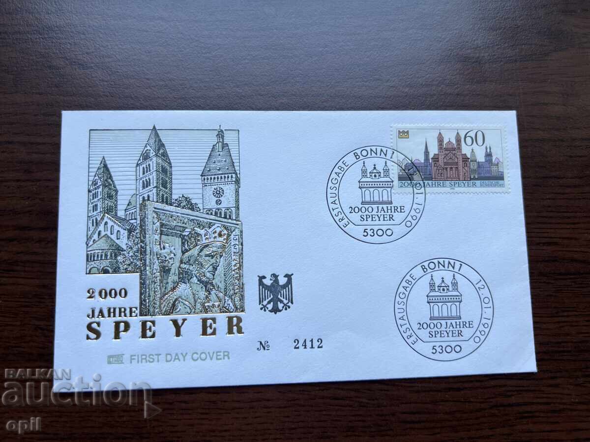Germany 1990 First Day Cover 2000 Years Speyer Germany 1990 First Day Cover 2000 Years Speyer