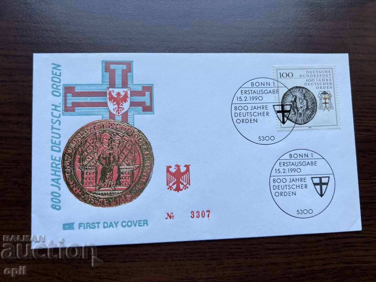 Germany 1990 First Day Cover 800 Years of the Teutonic Order Germany 1990 First Day Cover 800 Years of the Teutonic Order