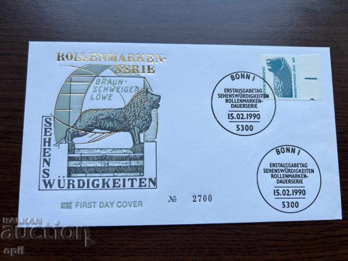 Germany 1990 First Day Cover Roll Stamps Series Germany 1990 First Day Cover Roll Stamps Series