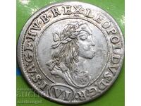 Ungaria 6 Kreuzer 1672 Leopold I (1658-1705) Argint