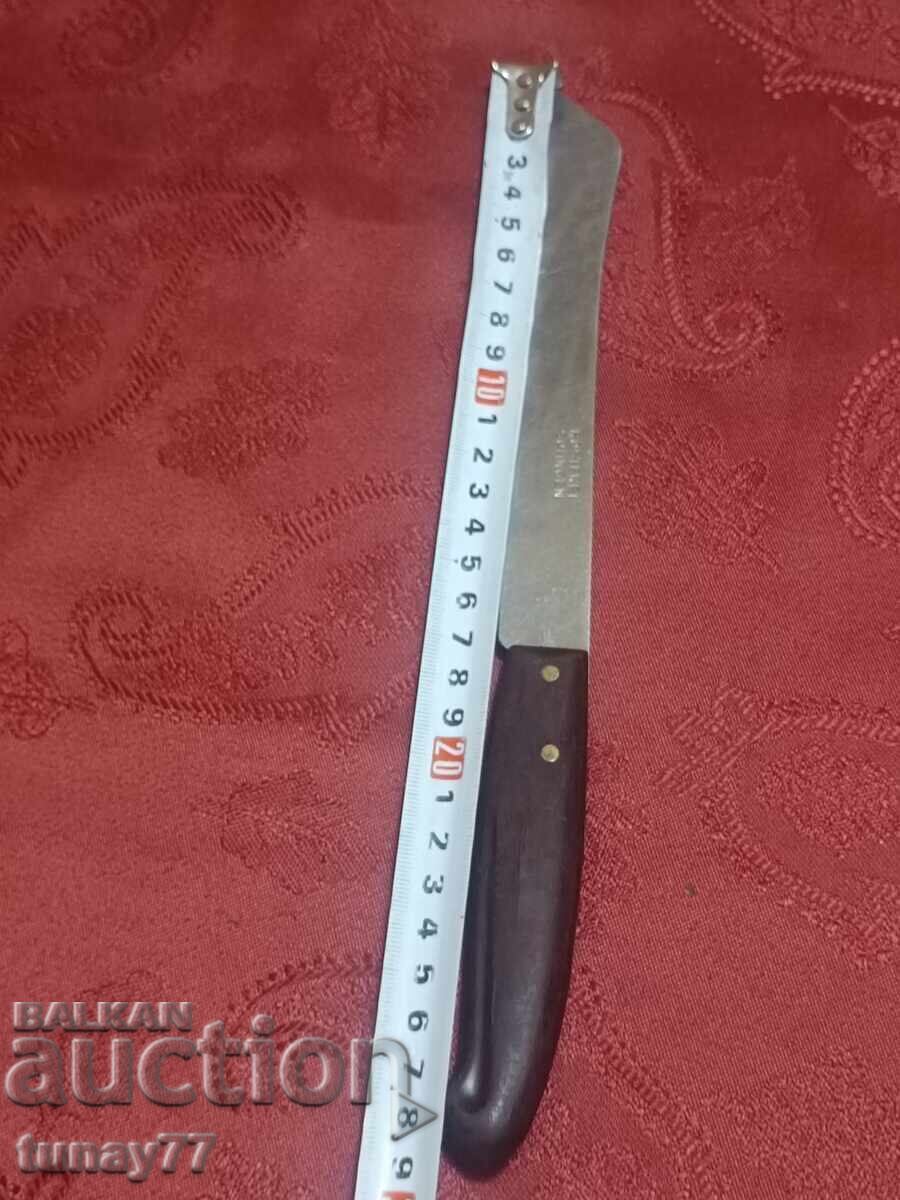 Solid knife with marking, wooden forged handle SOLINGEN - 5