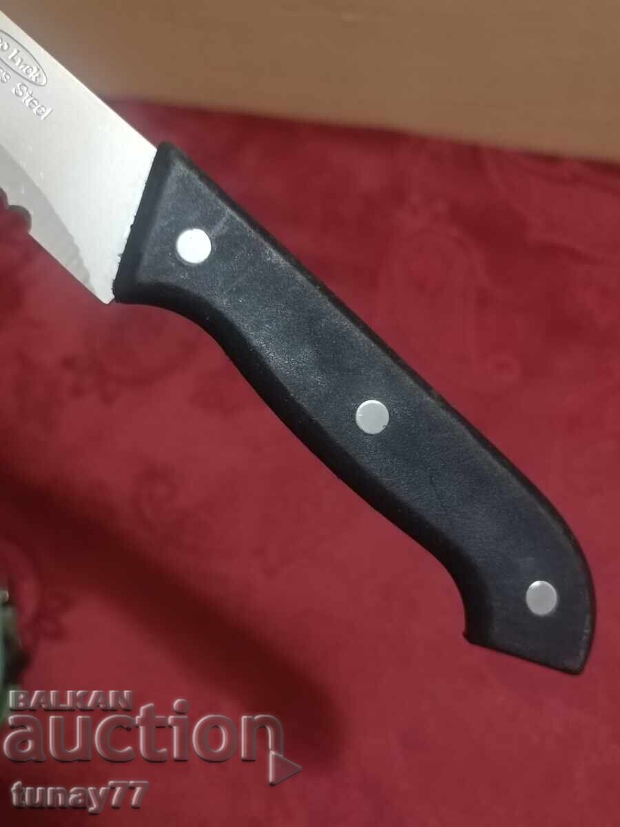 Auction Large Solid Kitchen Knife with Marking Auction Large Solid Kitchen Knife with Marking