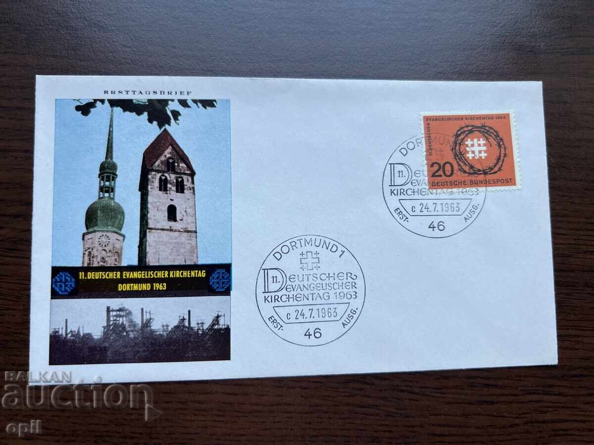 Germany 1963 First Day Cover Protestant Church Congress Germany 1963 First Day Cover Protestant Church Congress