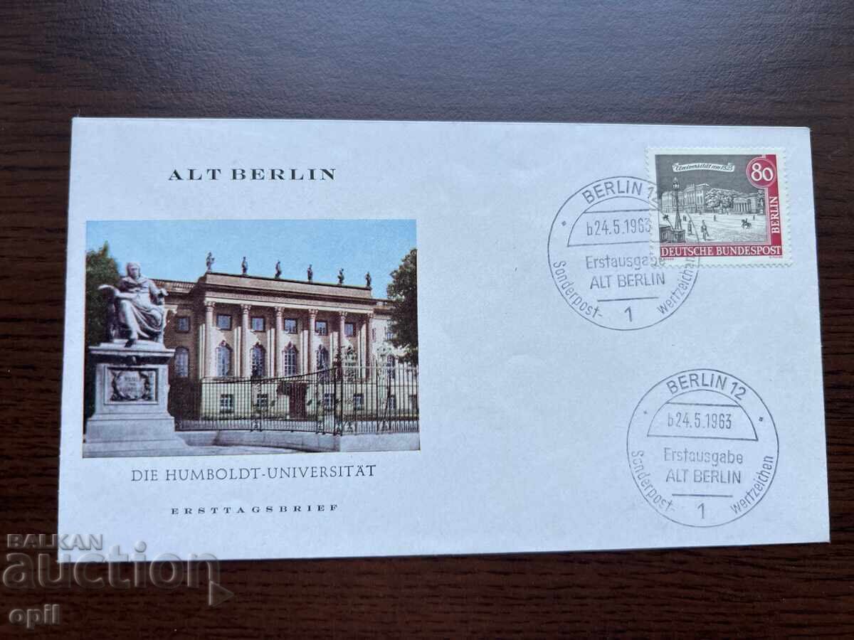 Germany 1963 First Day Cover Old Berlin Germany 1963 First Day Cover Old Berlin
