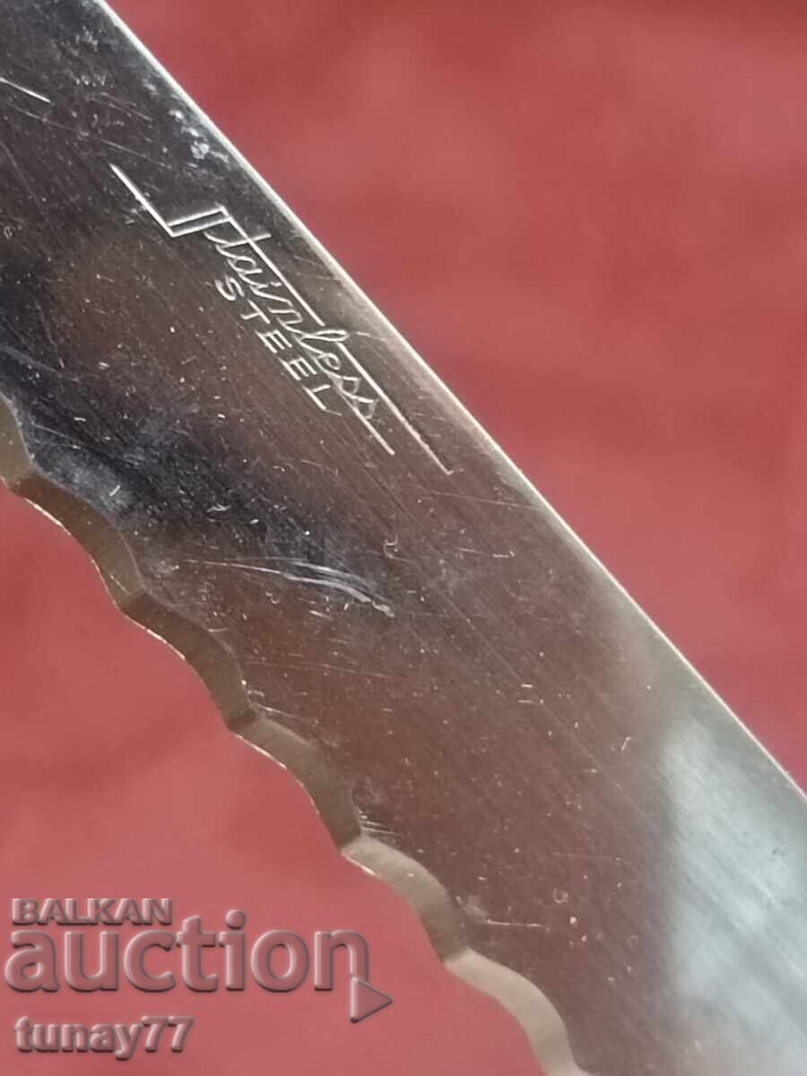 Auction Large Solid Kitchen Knife with Marking Auction Large Solid Kitchen Knife with Marking