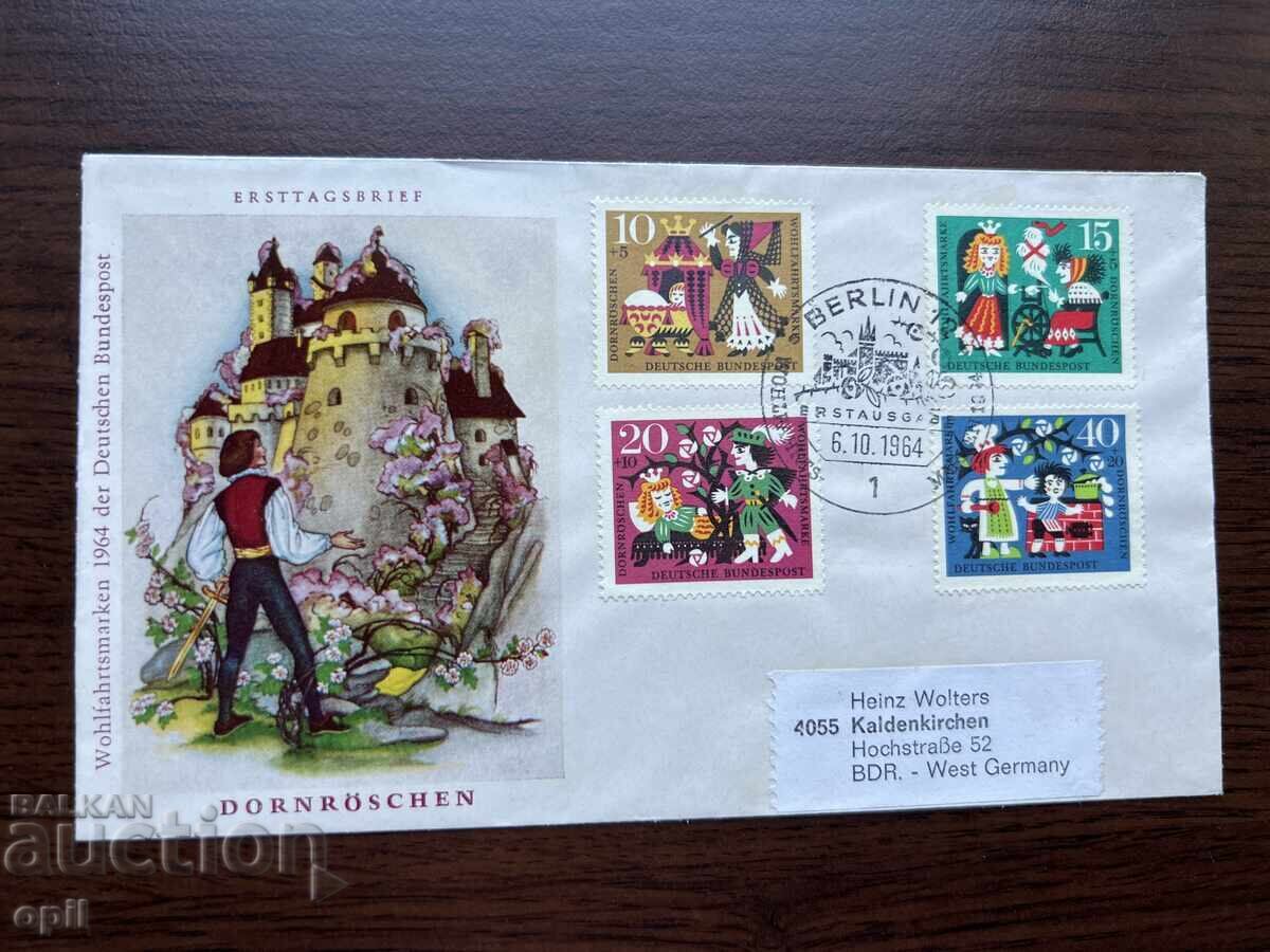 Germany 1964 First Day Cover Sleeping Beauty Germany 1964 First Day Cover Sleeping Beauty