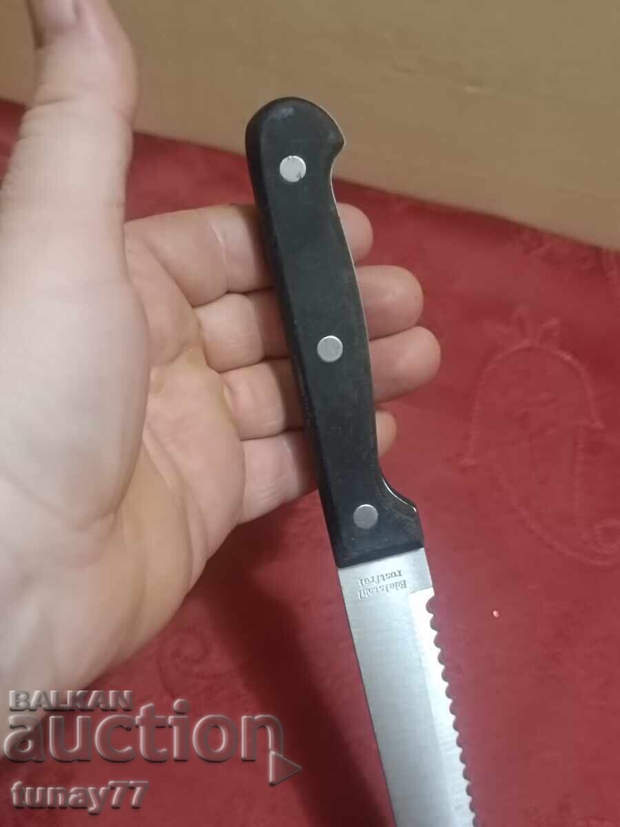 Auction  Solid kitchen knife with markings