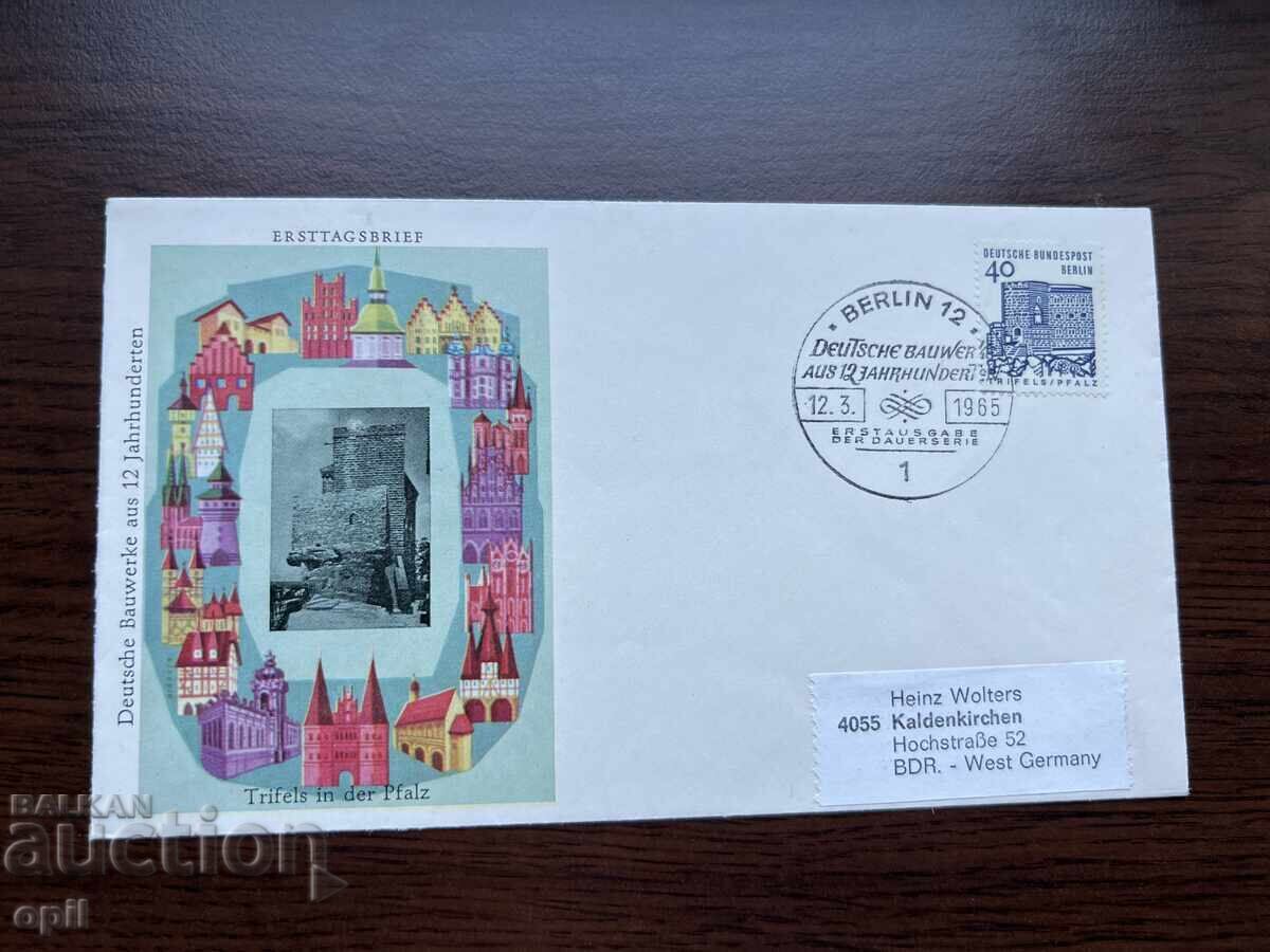 Germany 1965 First Day Cover Wall Pavilion of the Zwinger Germany 1965 First Day Cover Wall Pavilion of the Zwinger
