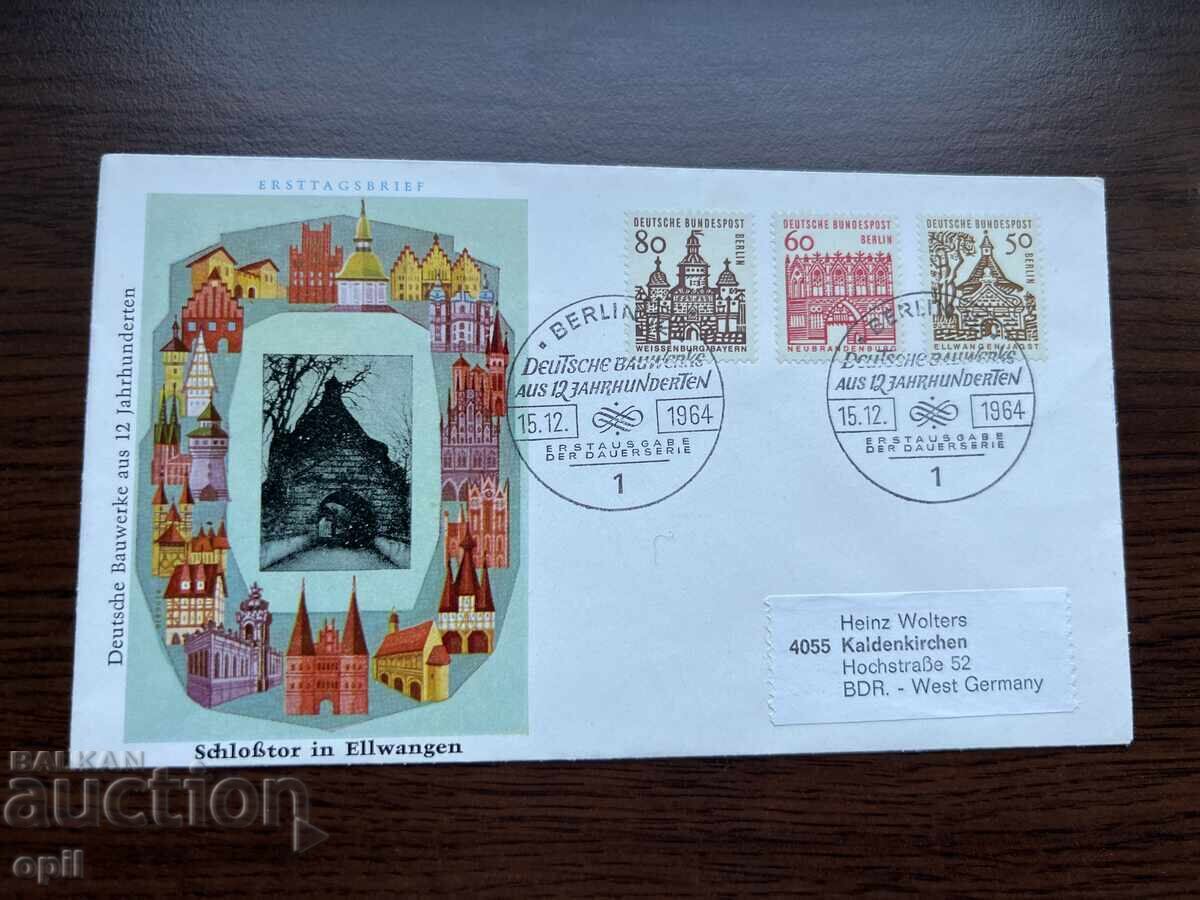 Germany 1965 First Day Cover Wall Pavilion of the Zwinger Germany 1965 First Day Cover Wall Pavilion of the Zwinger
