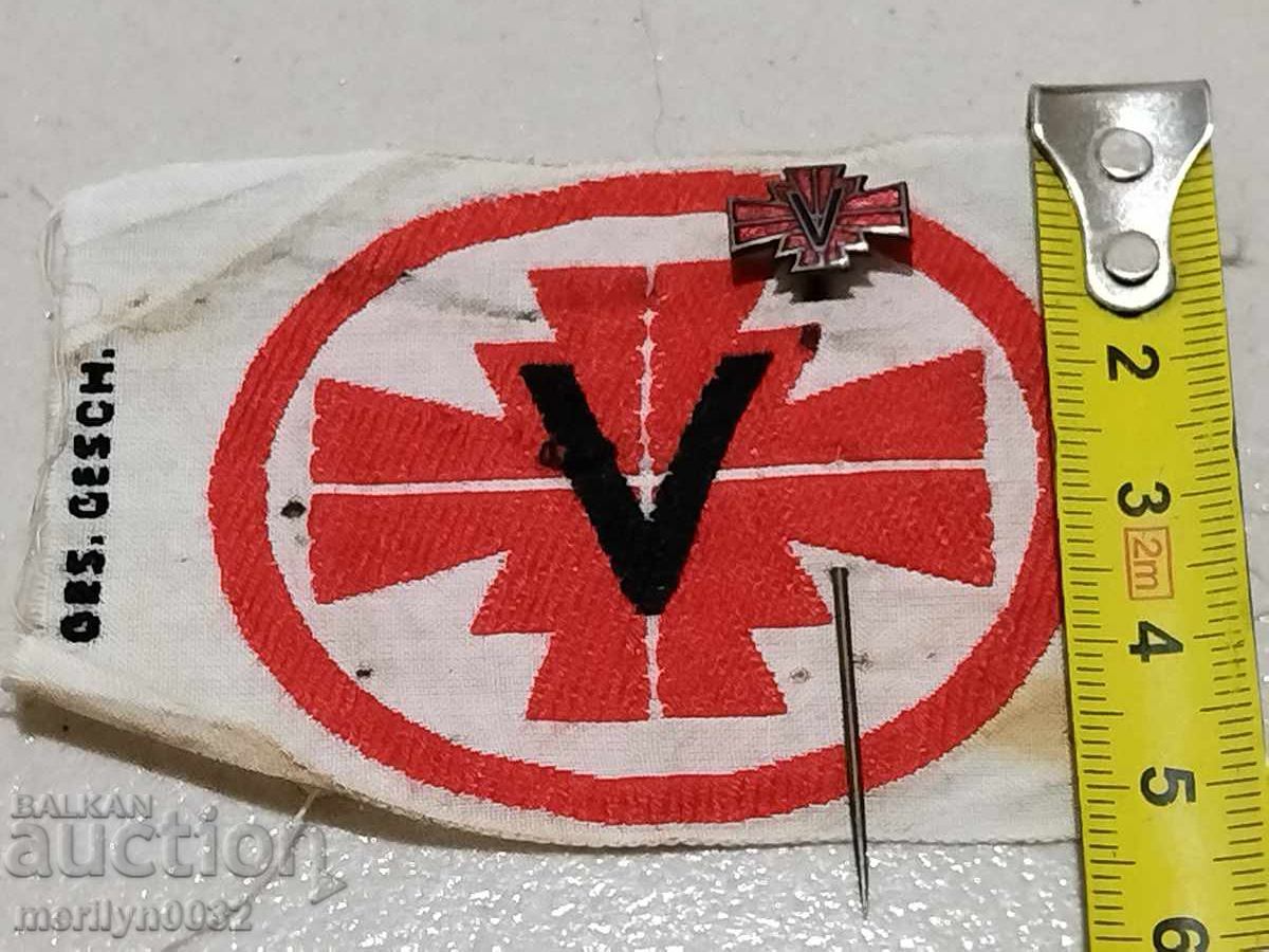 Delivery of Enameled German badge with embroidered emblem 1919 Delivery of Enameled German badge with embroidered emblem 1919