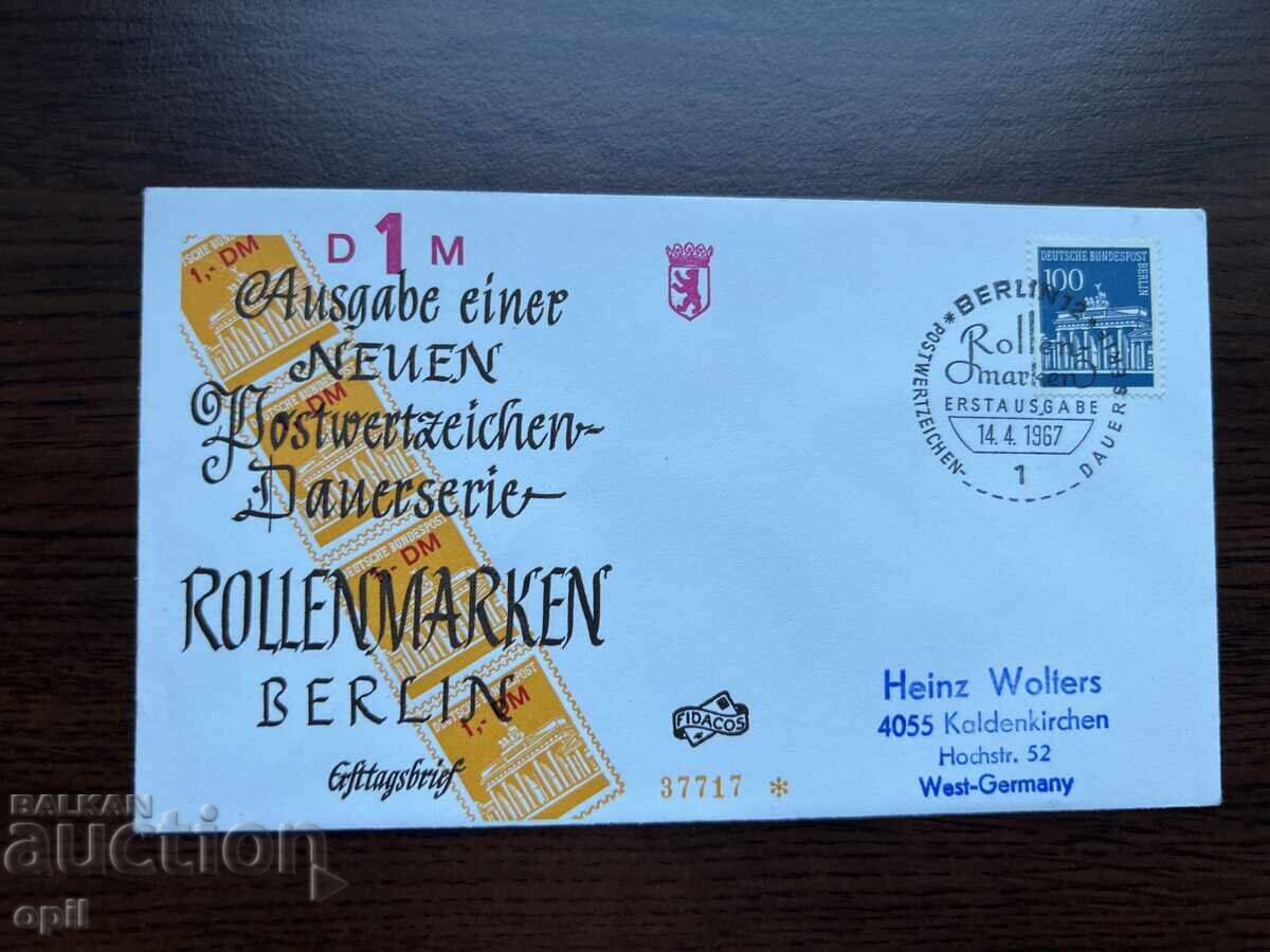 Germany 1967 Final Series Roll Stamps Berlin Germany 1967 Final Series Roll Stamps Berlin