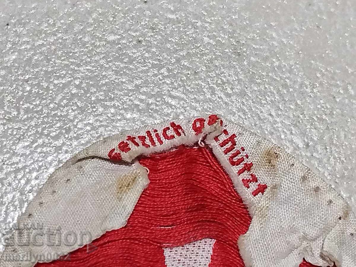 Delivery of Enameled German badge with embroidered emblem 1930 Delivery of Enameled German badge with embroidered emblem 1930