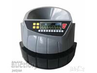 Coin counting and sorting machine with LED display