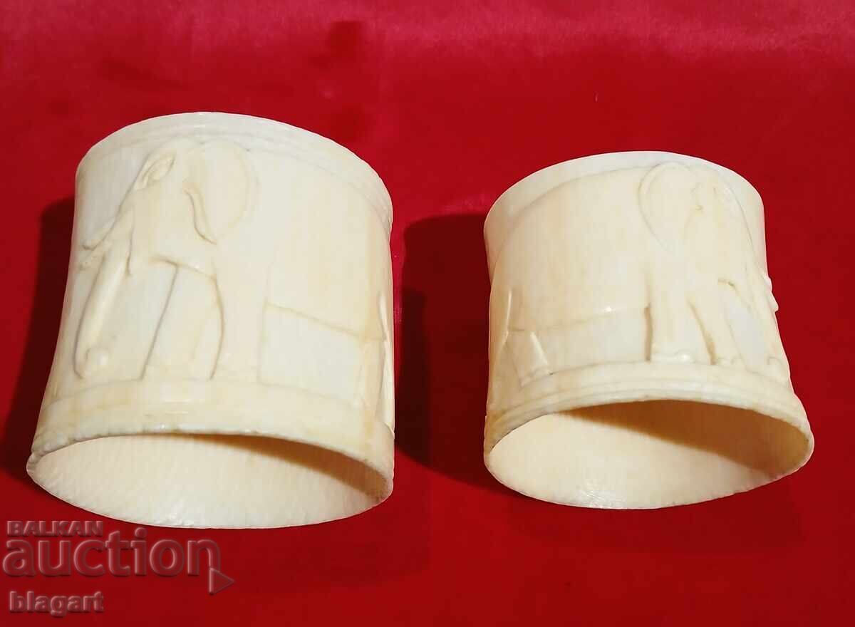Napkin holder set - bone Napkin holder set - bone