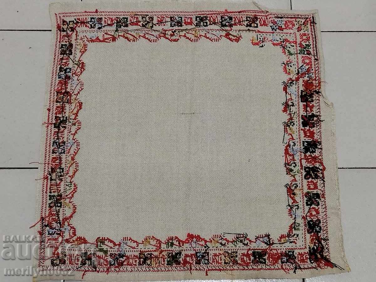 Old embroidered check, tablecloth, milo, Bulgarian embroidery - 6 Old embroidered check, tablecloth, milo, Bulgarian embroidery - 6
