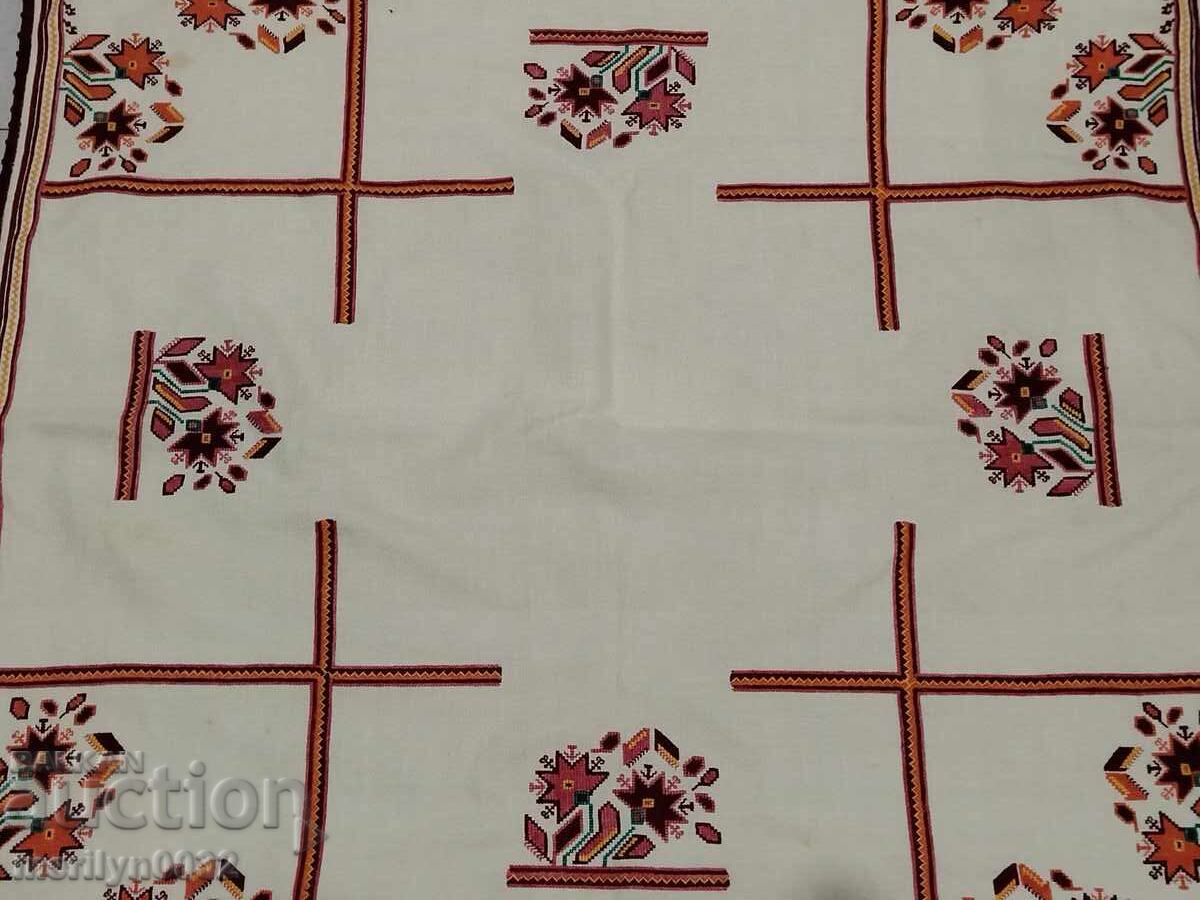 Old hand-embroidered tablecloth, plaid with price 68.00 BGN | € 34.77