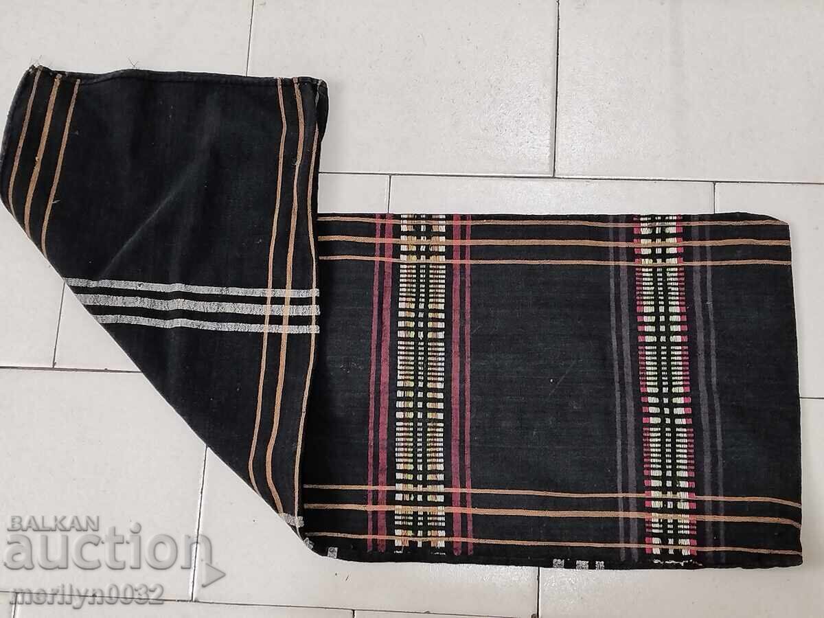 Auction Old woven embroidered pillowcase on minderlock Auction Old woven embroidered pillowcase on minderlock