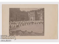 1910s Sofia courtyard of the military school celebration 14x8.8cm.