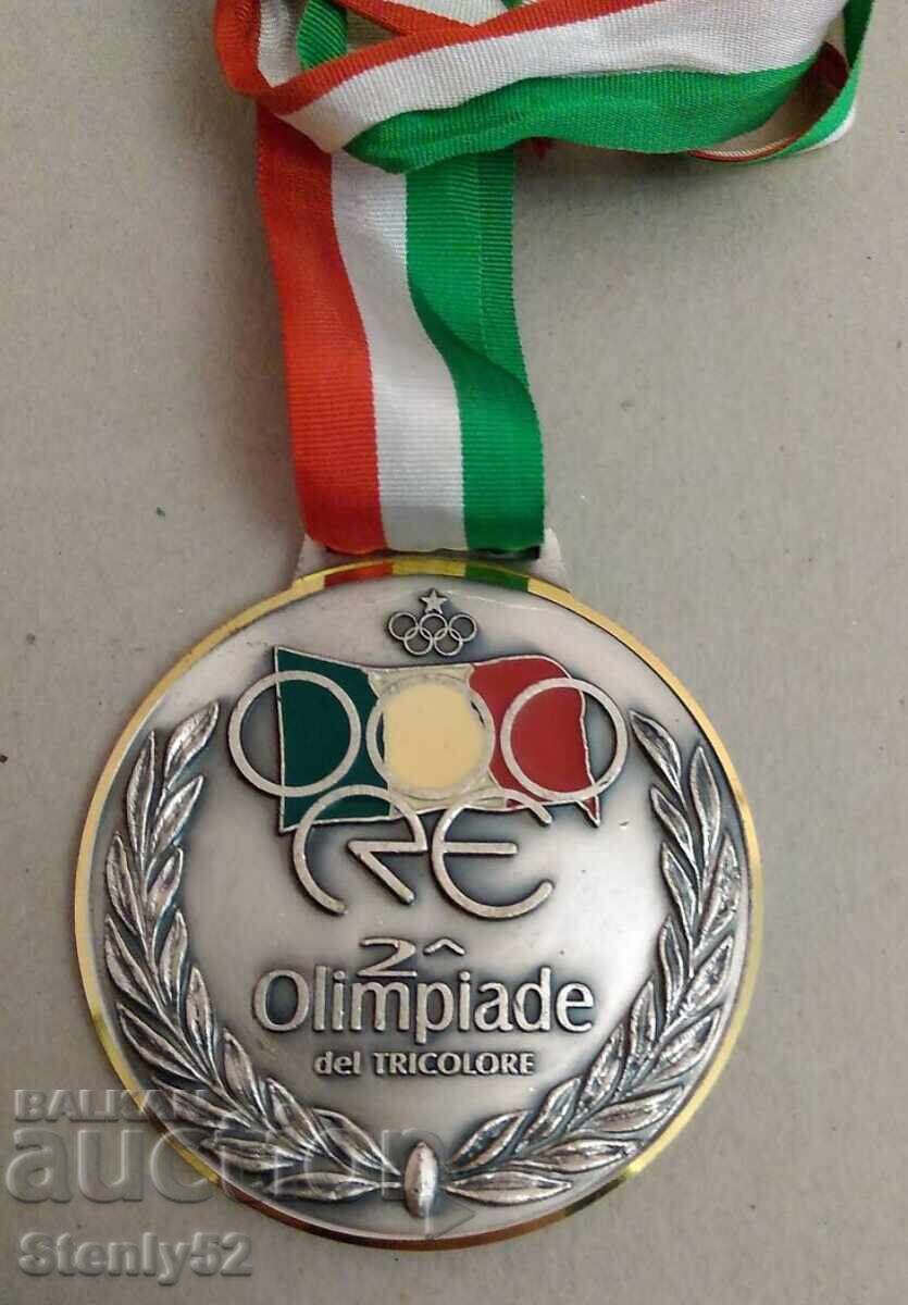 A sports medal from a competition. A sports medal from a competition.