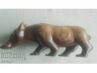 Wooden figure of a hippopotamus