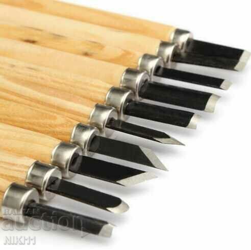 Auction Mini carpentry chisels for wood carving 10 pcs. Small chisels Auction Mini carpentry chisels for wood carving 10 pcs. Small chisels