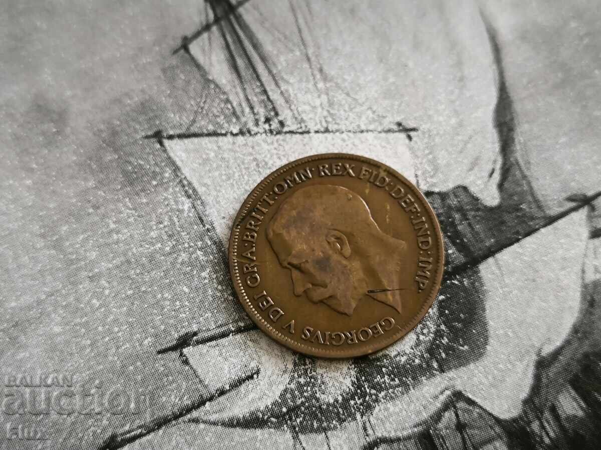 Coin - Great Britain - 1 penny | 1921 with price 4.75 BGN | € 2.43 Coin - Great Britain - 1 penny | 1921 with price 4.75 BGN | € 2.43