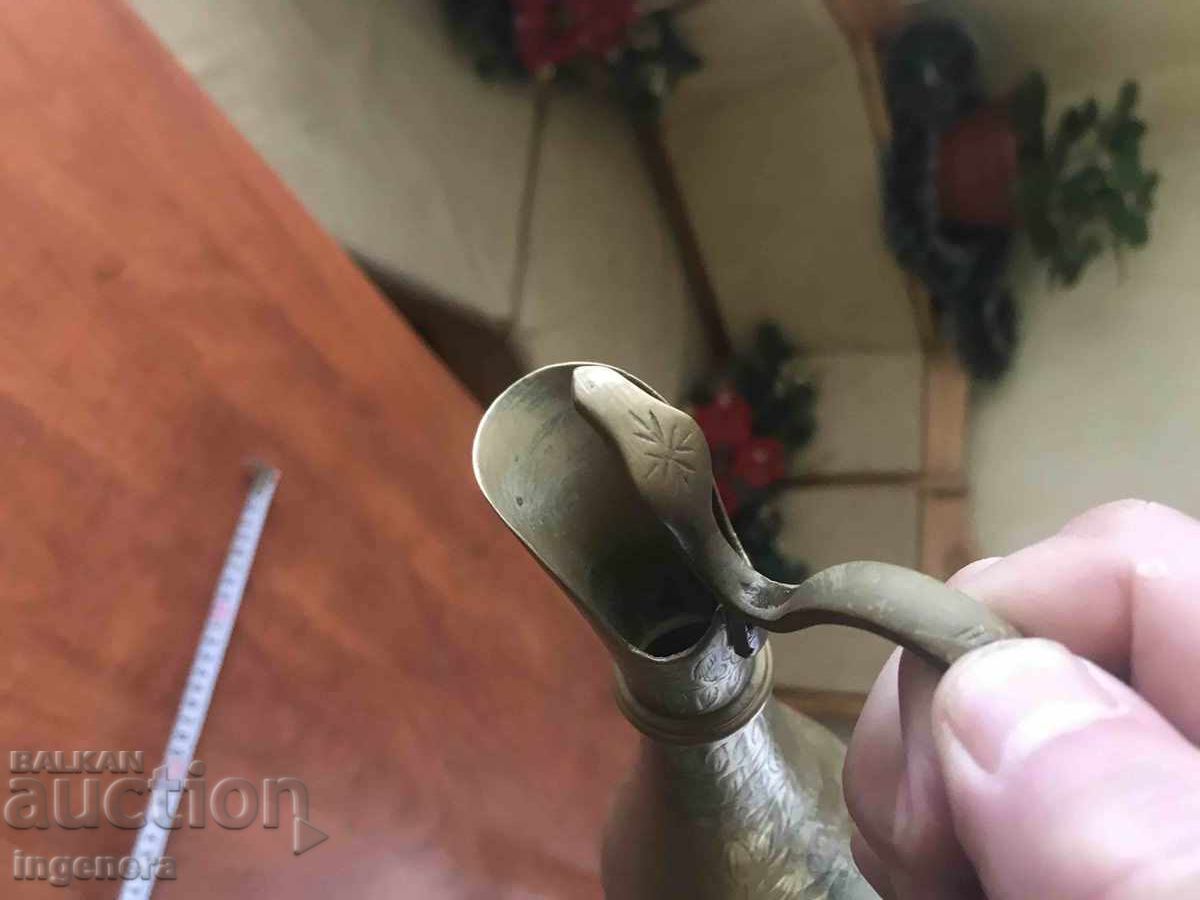 JUG BRONZE BRASS JUG - 510 GR., CAPACITY-350 ML.-ORN - 6 JUG BRONZE BRASS JUG - 510 GR., CAPACITY-350 ML.-ORN - 6