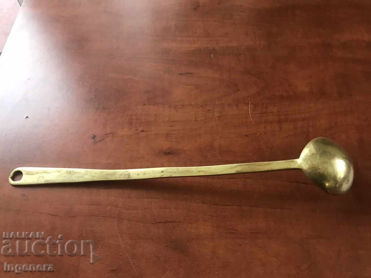 BRONZE HONEY LACQUER ANTIQUE LARGE SPOON - 240 GR. - 6 BRONZE HONEY LACQUER ANTIQUE LARGE SPOON - 240 GR. - 6