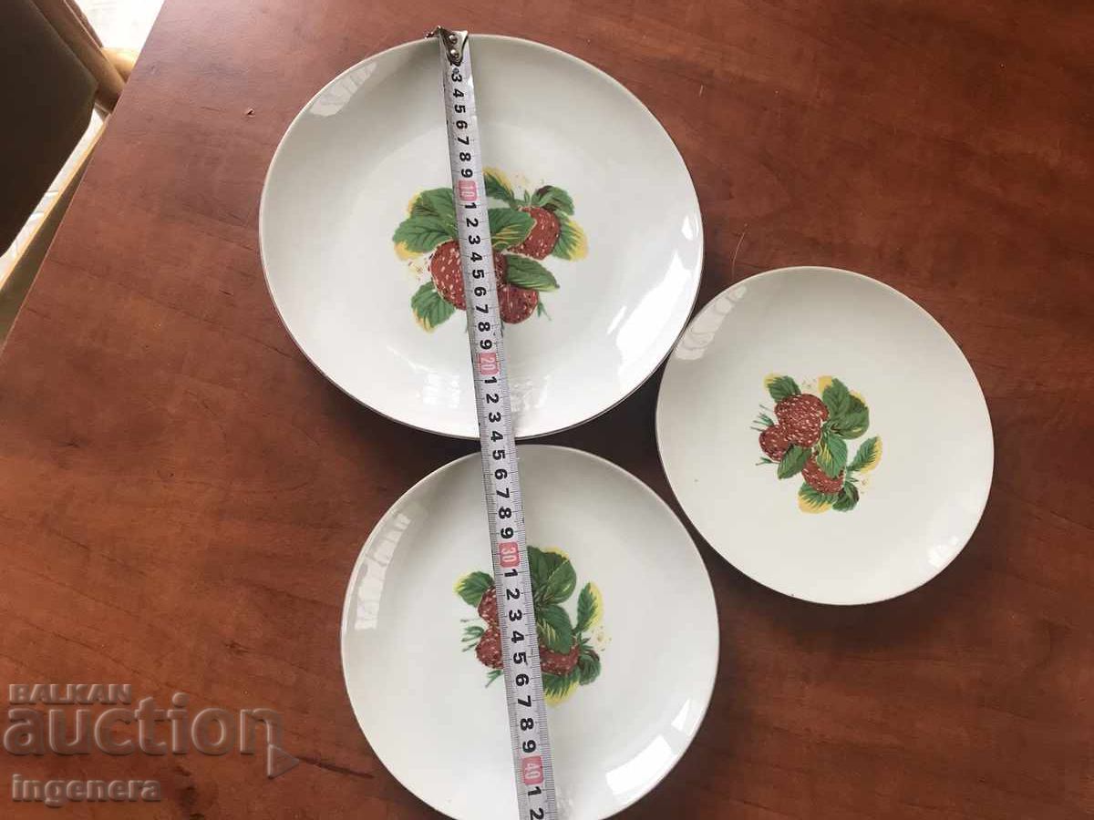 PORCELAIN PLATES LARGE AND TWO MEDIUM PLATES SET BULGARIA with price 22.00 BGN | € 11.25