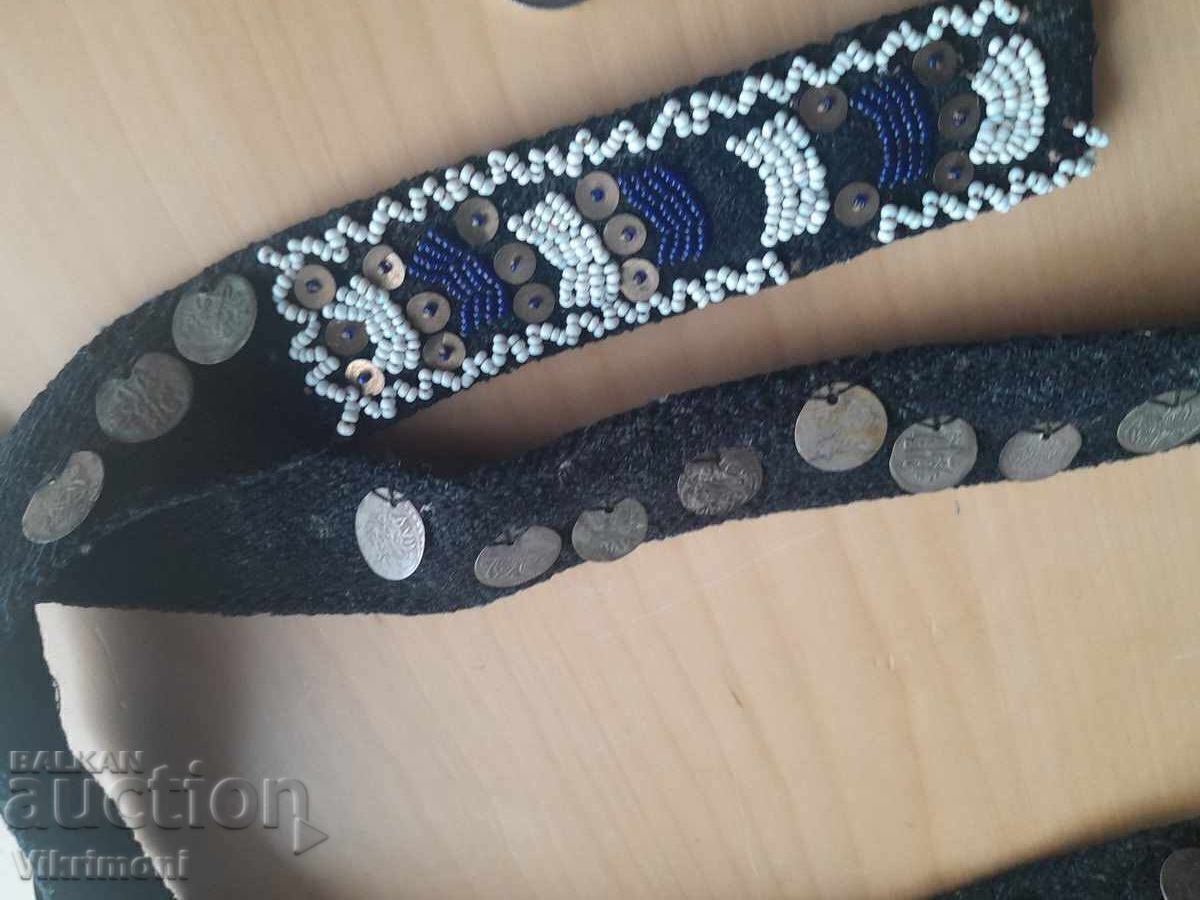 Coada de mărgele, renascentistă, argint, paftale, costum popular, etno, suman - 6