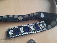 Beaded belt, Renaissance, silver, buckles, costume, ethnic