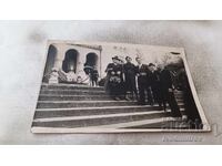 Photo Bucharest Men and women on stairs 1938