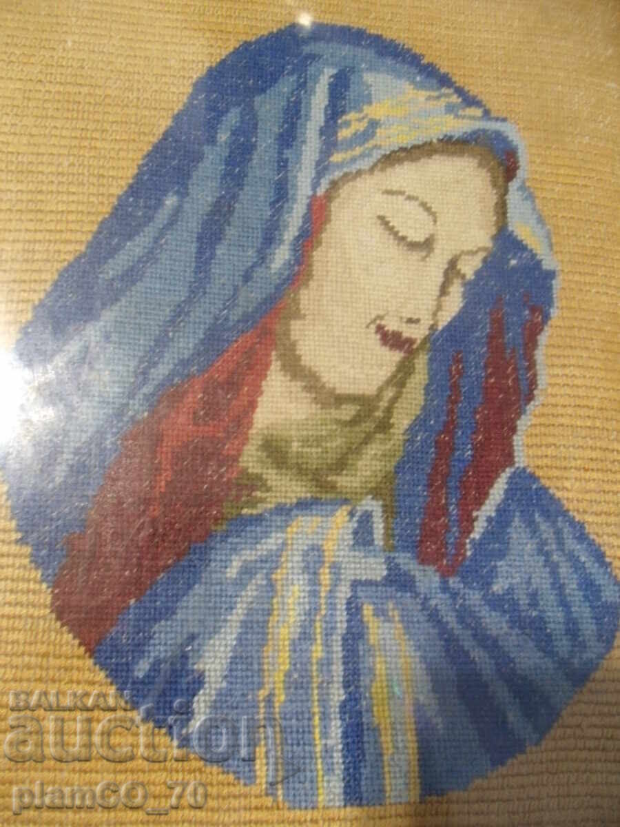 Auction №*7825 old tapestry - Madonna - with frame Auction №*7825 old tapestry - Madonna - with frame
