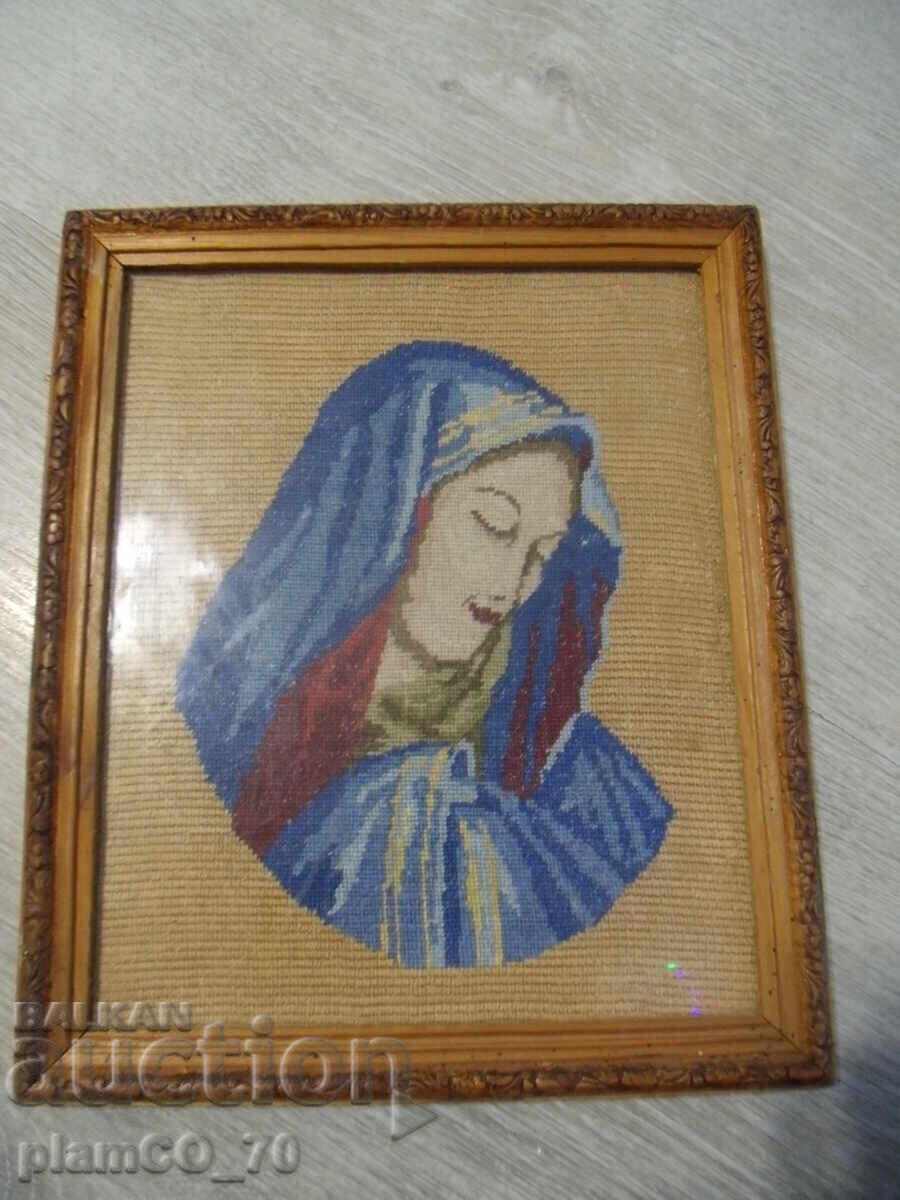 Delivery of №*7825 old tapestry - Madonna - with frame Delivery of №*7825 old tapestry - Madonna - with frame