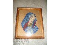 #*7825 tapiserie veche - Madonna - cu rama