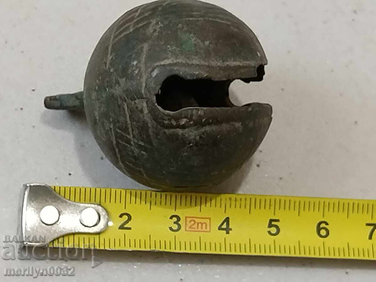 Bronze "nut" type horse cart bell - 19th century - 5 Bronze "nut" type horse cart bell - 19th century - 5