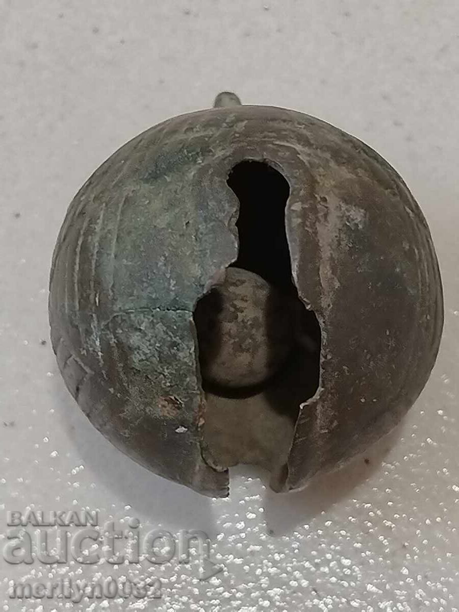 Bronze "nut" type horse cart bell - 19th century - 7 Bronze "nut" type horse cart bell - 19th century - 7