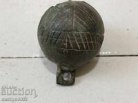 Bronze "nut" type horse cart bell - 19th century