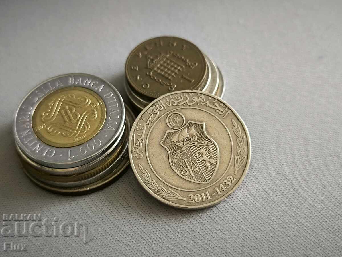 Coin - Tunisia - 1 dinar | 2011 with price 4.00 BGN | € 2.05 Coin - Tunisia - 1 dinar | 2011 with price 4.00 BGN | € 2.05