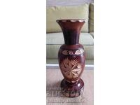 Woodcarving vase height 22cm