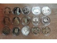 collection of 15 coins x 5 leva - no repeating ones