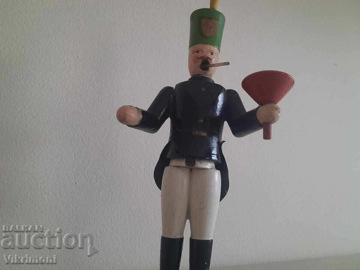 Sfeșnic, soldat german din lemn, figurină, - 6