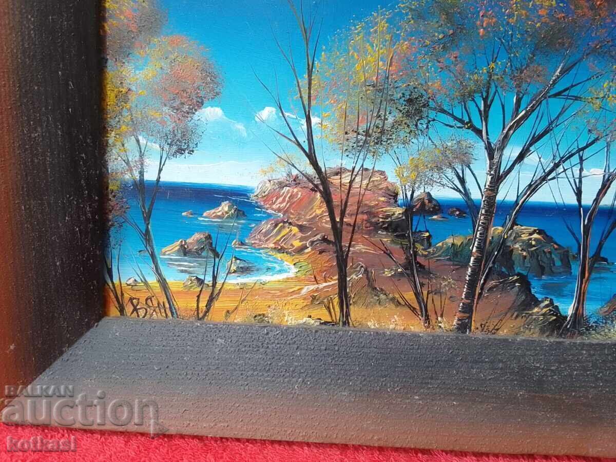 Delivery of Oil painting on silk Landscape Sea Valentin Yanev Delivery of Oil painting on silk Landscape Sea Valentin Yanev