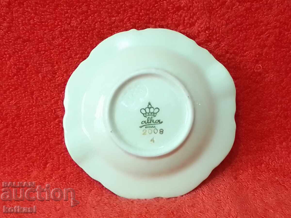 Auction Old porcelain souvenir plate ashtray Alka Kunst gilding Auction Old porcelain souvenir plate ashtray Alka Kunst gilding