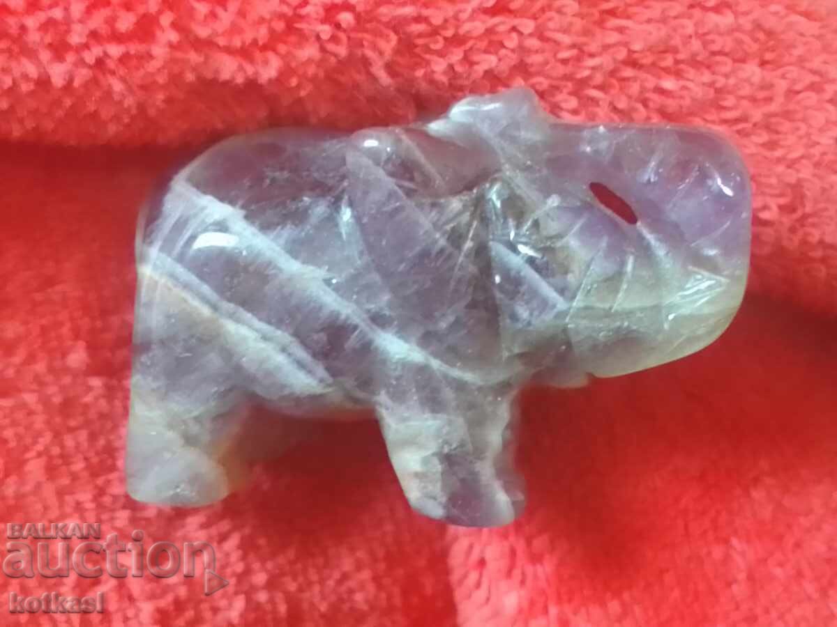 Licitație Mic ELEFANT piatră semiprețioasă Ametist Licitație Mic ELEFANT piatră semiprețioasă Ametist
