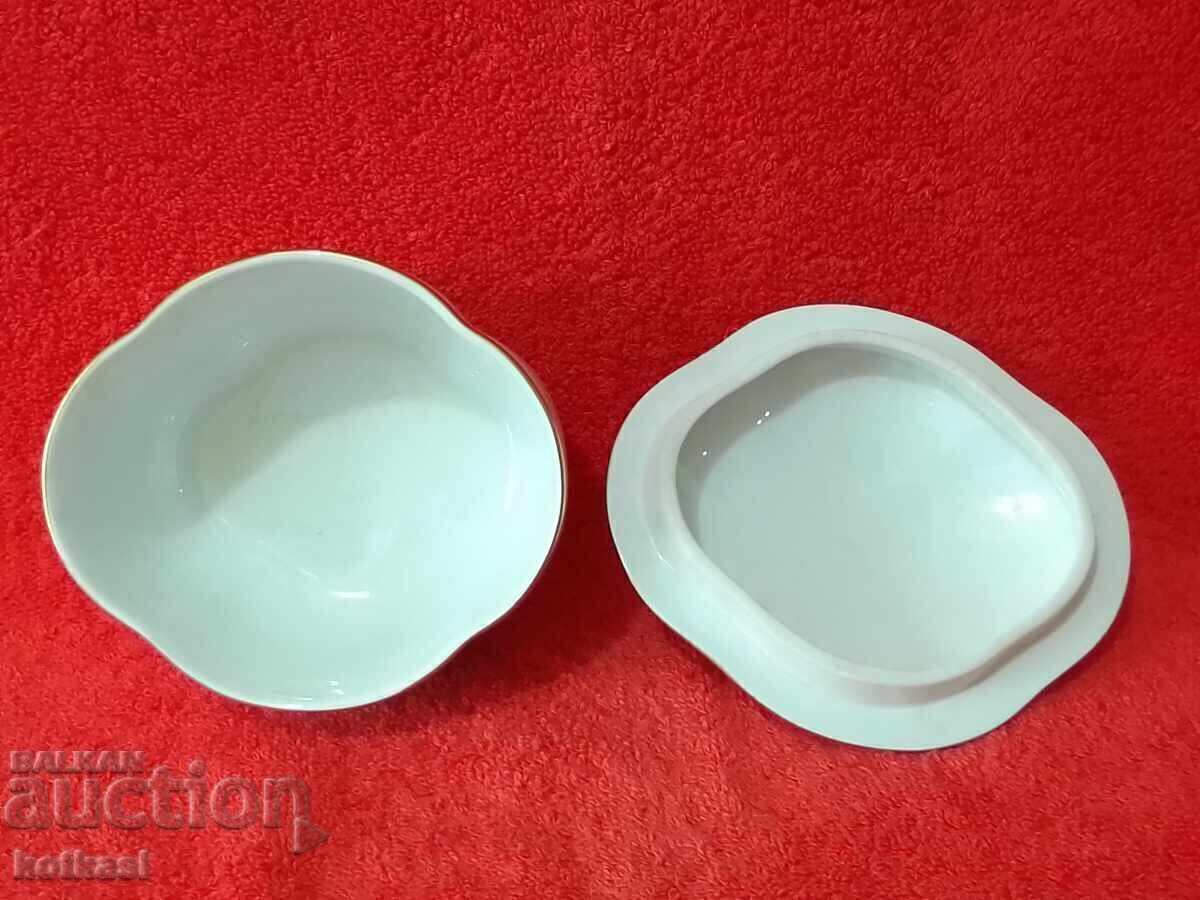 Vechi vas din porțelan Germania flori Meissen Meissen aurire - 5 Vechi vas din porțelan Germania flori Meissen Meissen aurire - 5