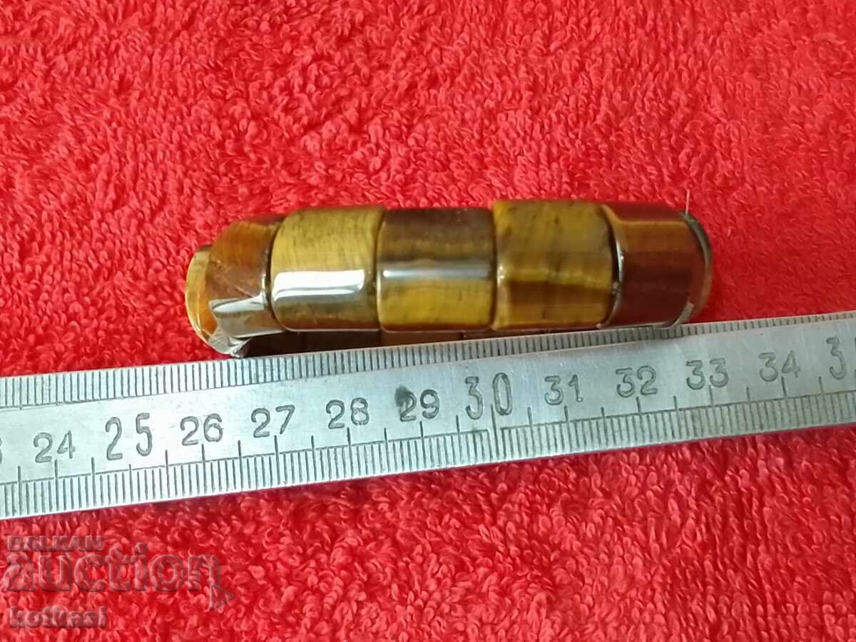 Auction Tiger's Eye Semi-Precious Stone Bracelet Auction Tiger's Eye Semi-Precious Stone Bracelet