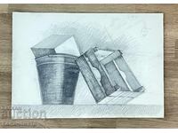 “Still life pencil drawing”