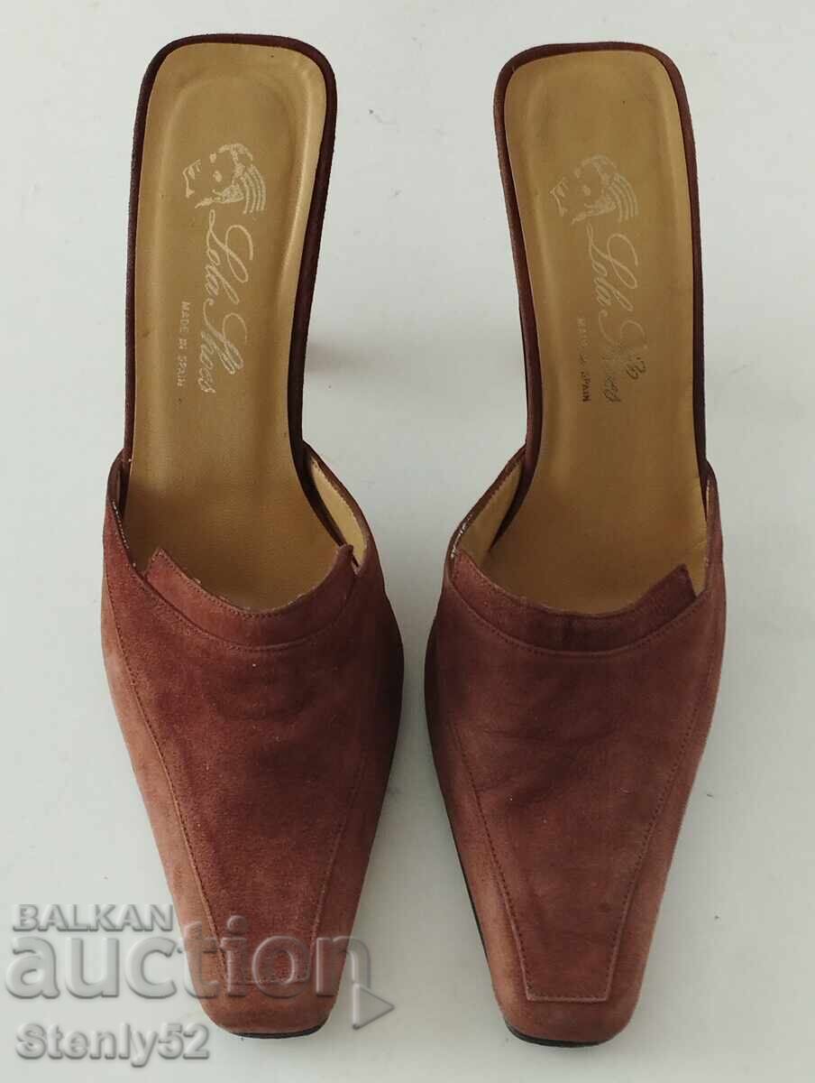 Γυναικεία Suede Παπούτσια, Ψηλοτάκουνο Σανδάλι #39