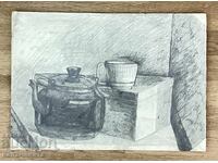 “Still life pencil drawing”